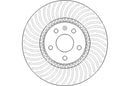 Disctech Brake Disc (Single) - Fits Jaguar - ABD3349 - Front Axle