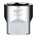 Milwaukee 3/8 Drive Socket Metric Standard-22MM - 4932479998