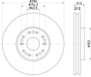 Mintex Brake Discs fits -Lexus Toyota S295:5 MDC2517 (also fits other vehicles)