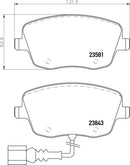 Mintex Brake Pad Set fits -Seat Skoda VW MDB2538 (also fits other vehicles)