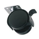 Draper NY./W Castor Plate/BK.40mmdia - 65463