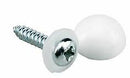 White Dome Number Plate Screws Pack of 100