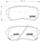 Mintex Brake Pad Set fits -Hyundai MDB3056 (also fits other vehicles)