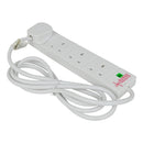 Status 4 Way Surge Protected Extension Socket - White - 2m - 4WSSP2MCP10