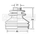 First Line Cv Joint Boot Kit  - FCB2598 fits Rover Group - Inner