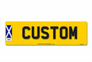 4D Rear Aluminium Number Plate 533 X 152 Scotland|Oversized