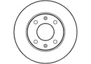 Disctech Brake Disc (Single) - Fits Citroën, Ford - ABD2001 - Front Axle