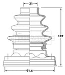 Borg & Beck Drive Shaft Bellow - BCB6221