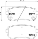 Mintex Brake Pad Set fits -Hyundai Kia MDB3232 (also fits other vehicles)