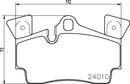 Mintex Brake Pad Set fits -Audi Porsche MDB2742 (also fits other vehicles)