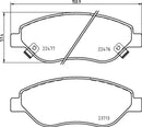 Mintex Brake Pad Set fits -Fiat MDB3975 (also fits other vehicles)
