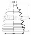 First Line Cv Joint Boot Kit  - FCB6051 fits Toyota Avensis Verso, Camry