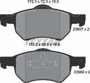 Chrysler, Brake Pad Set - Textar 2380701