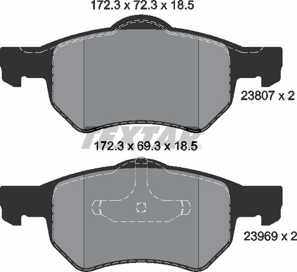 Chrysler, Brake Pad Set - Textar 2380701