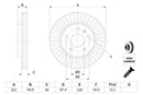Bosch Brake Disc > Single Bd1389 Part No - 0986479544
