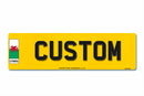 4D Rear Aluminium Number Plate 533 x 152 Cymru|Oversized