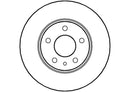 Disctech Brake Disc (Single) - Fits Alfa romeo, Nissan - ABD3502 - Rear Axle