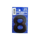 Castle Promotions 8 - 3in. Adhesive Digit - Black - Pack Of 12 - DPX128
