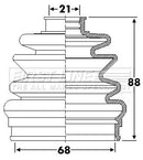 First Line Cv Joint Boot Kit  - FCB6303 fits MG ZS