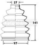 First Line Cv Joint Boot Kit  - FCB2372 fits Alfa Romeo, Land Rover - Outer