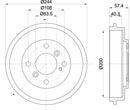 Mintex Brake Drum (Single) fits -Ford MBD372 (also fits other vehicles)