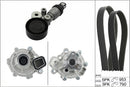 INA Water Pump + V-Ribbed Belt Set - Part No - 529037130