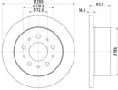 Mintex Brake Discs fits -Citroën Fiat Peugeot V278:5 MDC1816 (also fits other vehicles)
