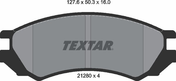 Textar Brake Pad Set - 2128002