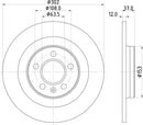 Mintex Brake Discs fits -Volvo V321:5 MDC2876C (also fits other vehicles)