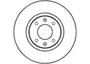 Disctech Brake Disc (Single) - Fits Citroën, Land rover - ABD2053 - Front Axle
