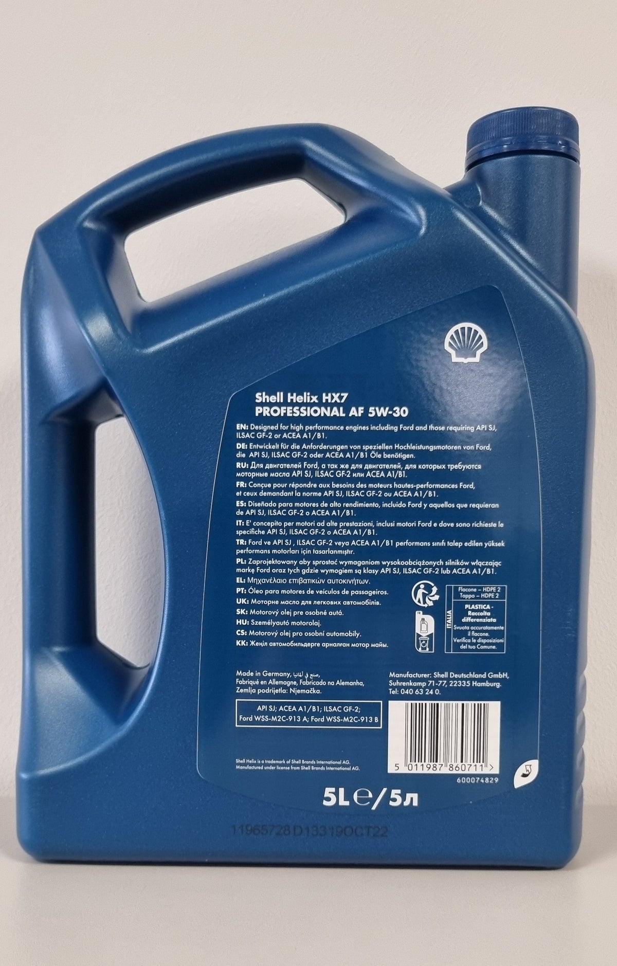 Shell Helix HX7 Professional AF 5W30 5 Litre Engine Oil | Arnold