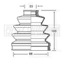 First Line Cv Joint Boot Kit  - FCB2332 fits Isuzu Trooper - Outer