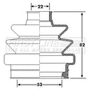 First Line Cv Joint Boot Kit  - FCB6174 fits Porsche 911