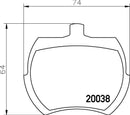 Austin Austin-Healey Rover Triumph Vauxhall Brake Pad Set - Mintex MLB37