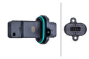 HELLA 8ET 358 166-591 Mass Air Flow Sensor - 4-pin connector - Bolted - without housing