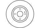 Disctech Brake Disc (Single) - Fits Mazda, Opel - ABD2247 - Front Axle