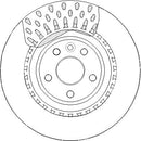 Disctech Brake Disc (Single) - Fits Ford, Jaguar - ABD3412 - Rear Axle