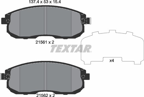 Textar Brake Pad Set - 2156203