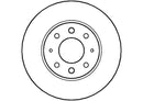 Disctech Brake Disc (Single) - Fits Mitsubishi, Nissan - ABD2767 - Front Axle