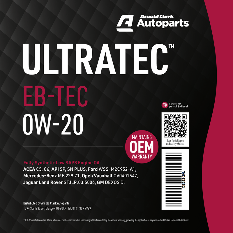 Ultratec EB-TEC 0W20 - 20 Litre Engine Oil