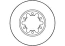 Disctech Brake Disc (Single) - Fits Ford, Mercedes-benz - ABD3448 - Front Axle