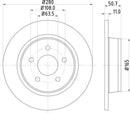 Mintex Brake Discs fits -Ford S300:5 MDC2357 (also fits other vehicles)