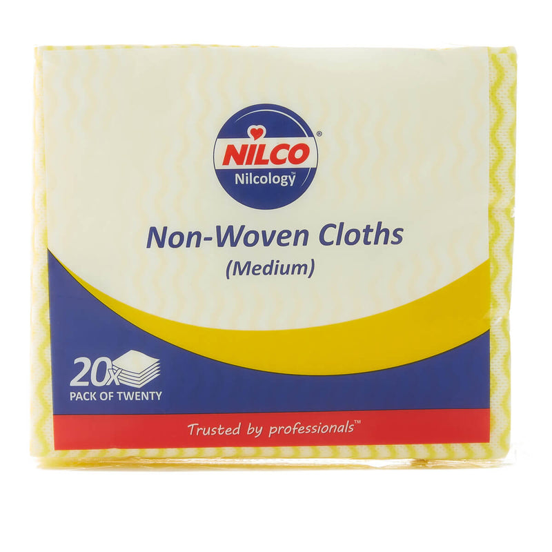 Nilco Non-Woven Cloths Medium Yellow - 20 Pack - TETNCA003