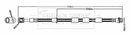 Borg & Beck Brake Hose  - BBH8823 fits Fiesta VII CE1 2017-