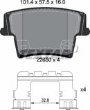 Textar Brake Pad Set - 2265001
