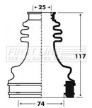 First Line Cv Joint Boot Kit  - FCB2916 fits Renault Espace IV
