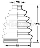 Borg & Beck Cv Joint Boot Kit  - BCB2394 fits Audi, VW - Outer