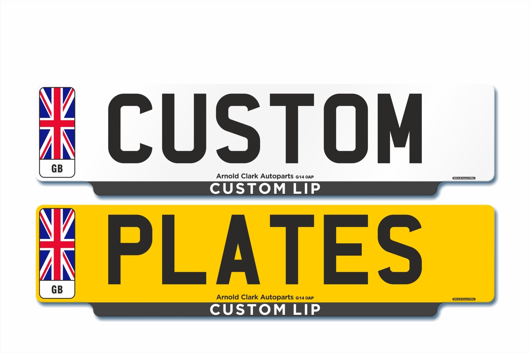 Pair of Standard Lipped Eco Number Plates 520 X 127 GB | Arnold Clark ...