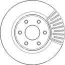 Disctech Brake Disc (Single) - Fits Abarth, Nissan - ABD3285 - Front Axle