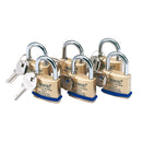 Draper 6 K/Alike S/B Padlocks 40mm - 67659